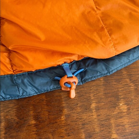 COTOPAXI Fuego Down Vest Blue Orange Indigo Stripes Women's Size Large - Picture 10 of 13